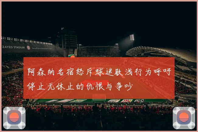 阿森纳名宿怒斥球迷肤浅行为呼吁停止无休止的仇恨与争吵
